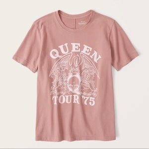 Abercrombie & Fitch Queen 90s inspired Relaxed Band Tee (Soft A&F Collection)
